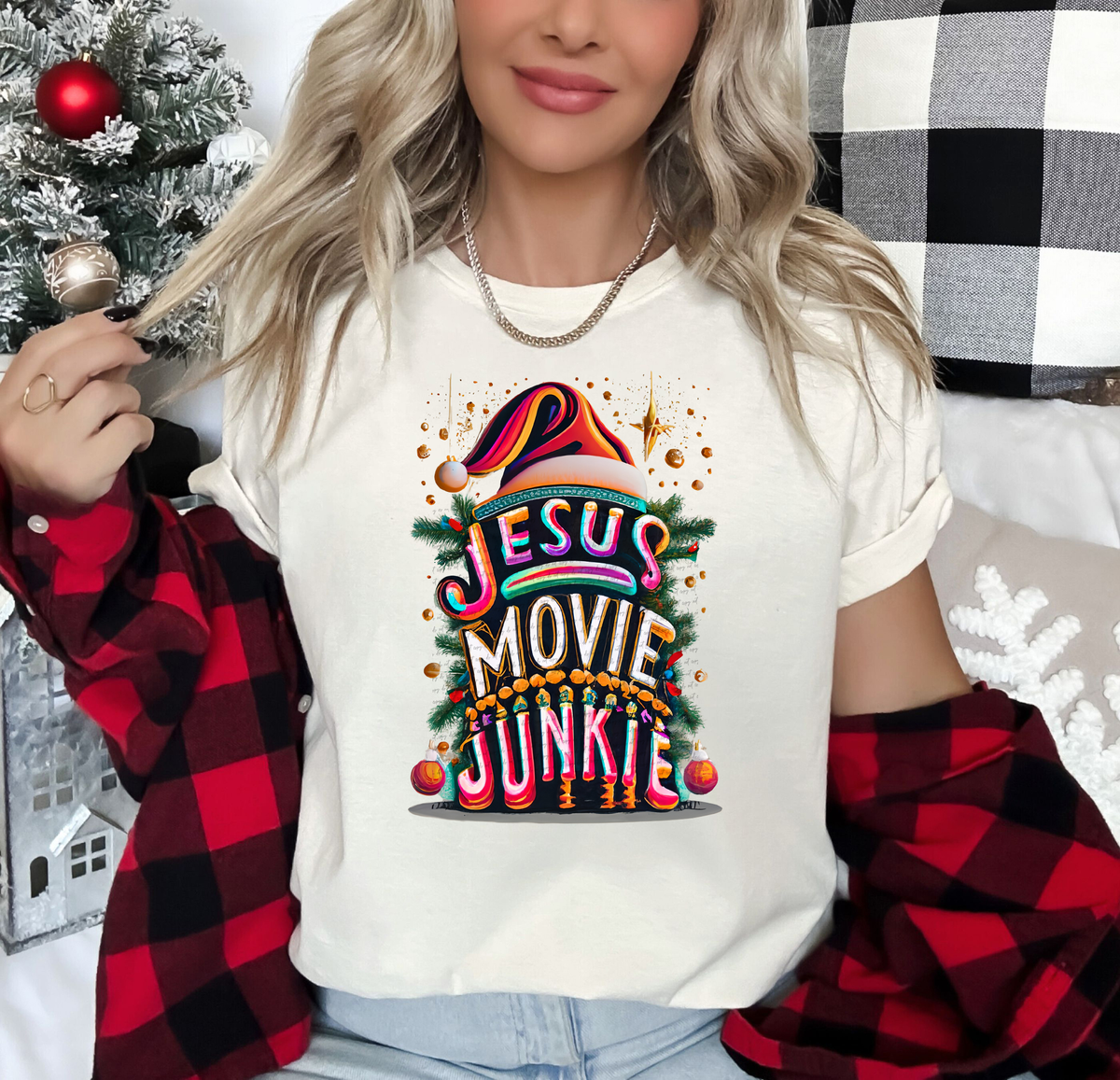 Jesus Movie Junkie 46544 DTF transfer