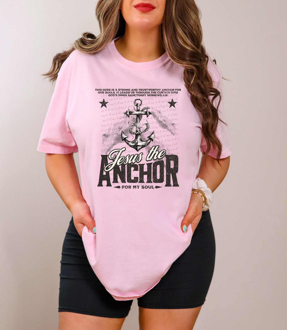 Jesus The Anchor For My Soul Black 76923 DTF Transfer