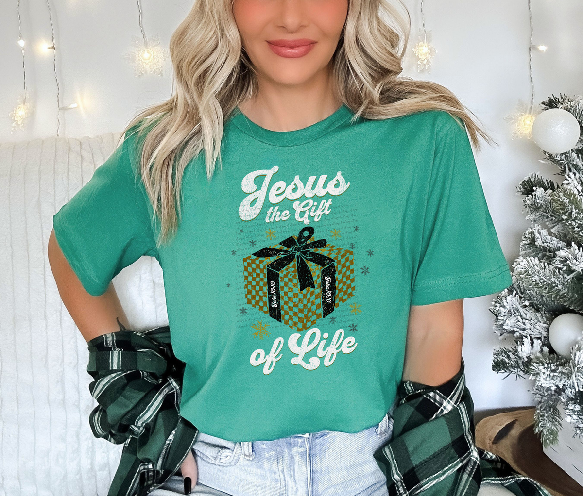 Jesus The Gift Of Life White 46547 DTF transfer