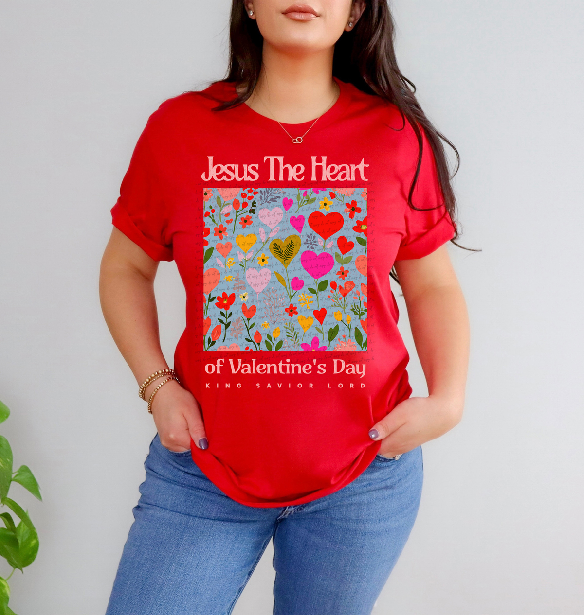 Jesus The Heart Of Valentine's Day King Savior Lord 76809 DTF Transfer