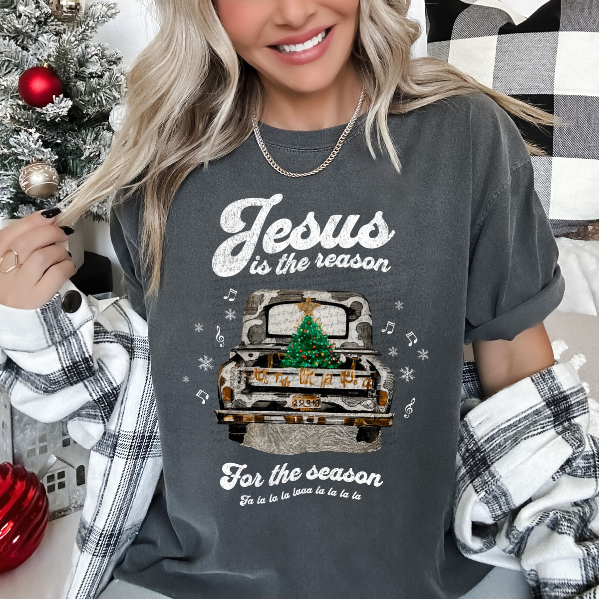 Jesus The Reason For the Season Light Text 46550 DTF transfer