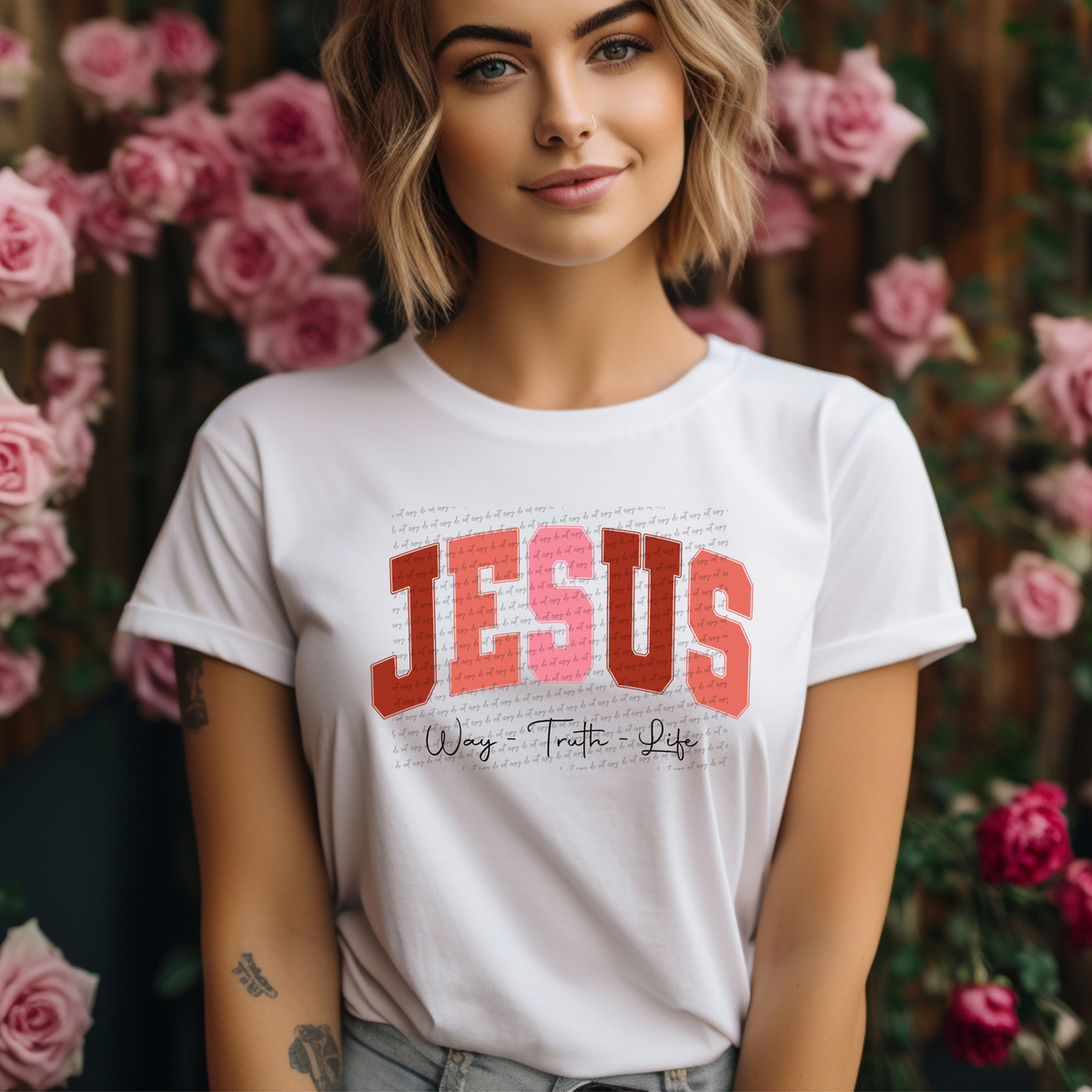 Jesus Way Truth Life Typography 71774 DTF Transfer