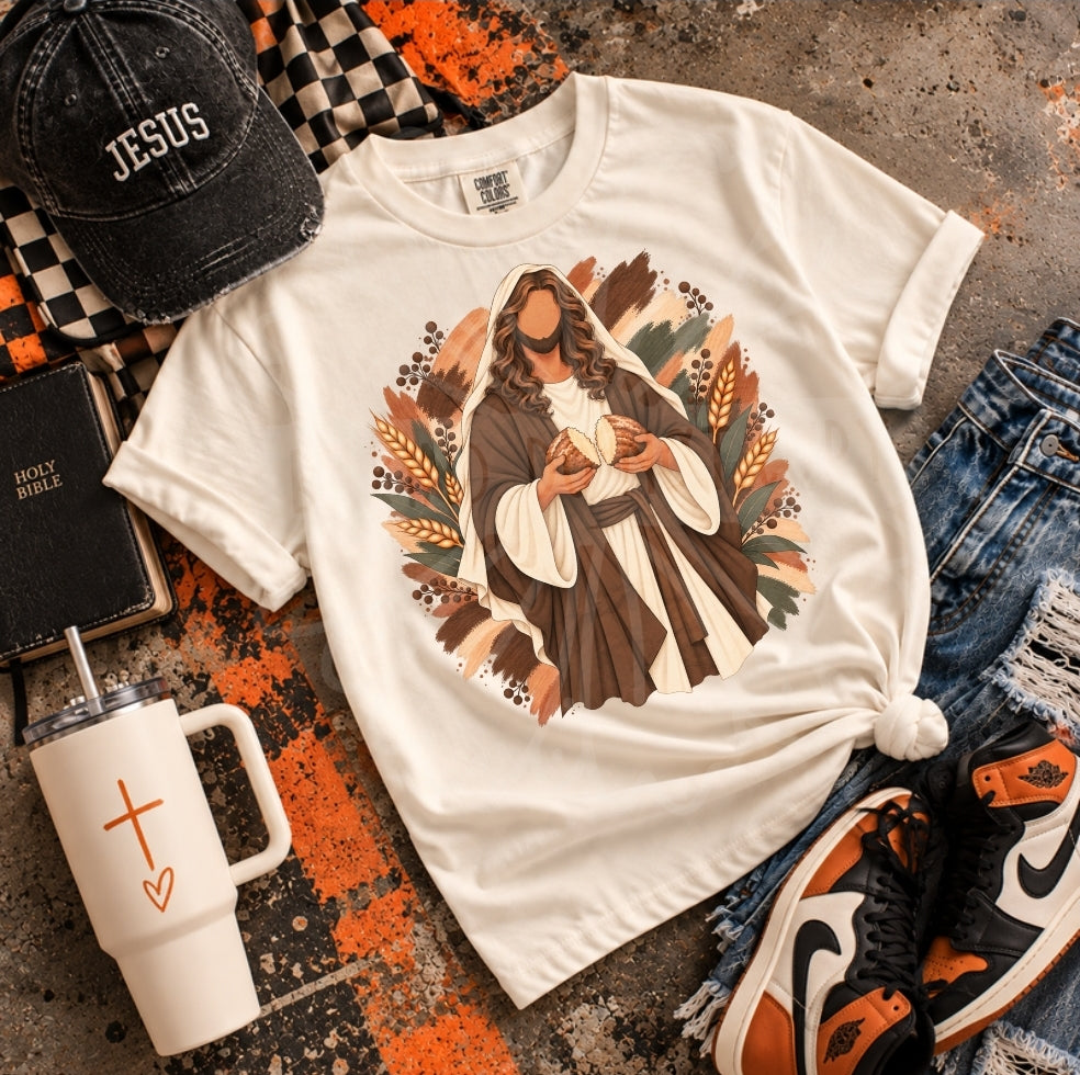 Jesus with bread DTF Transfer