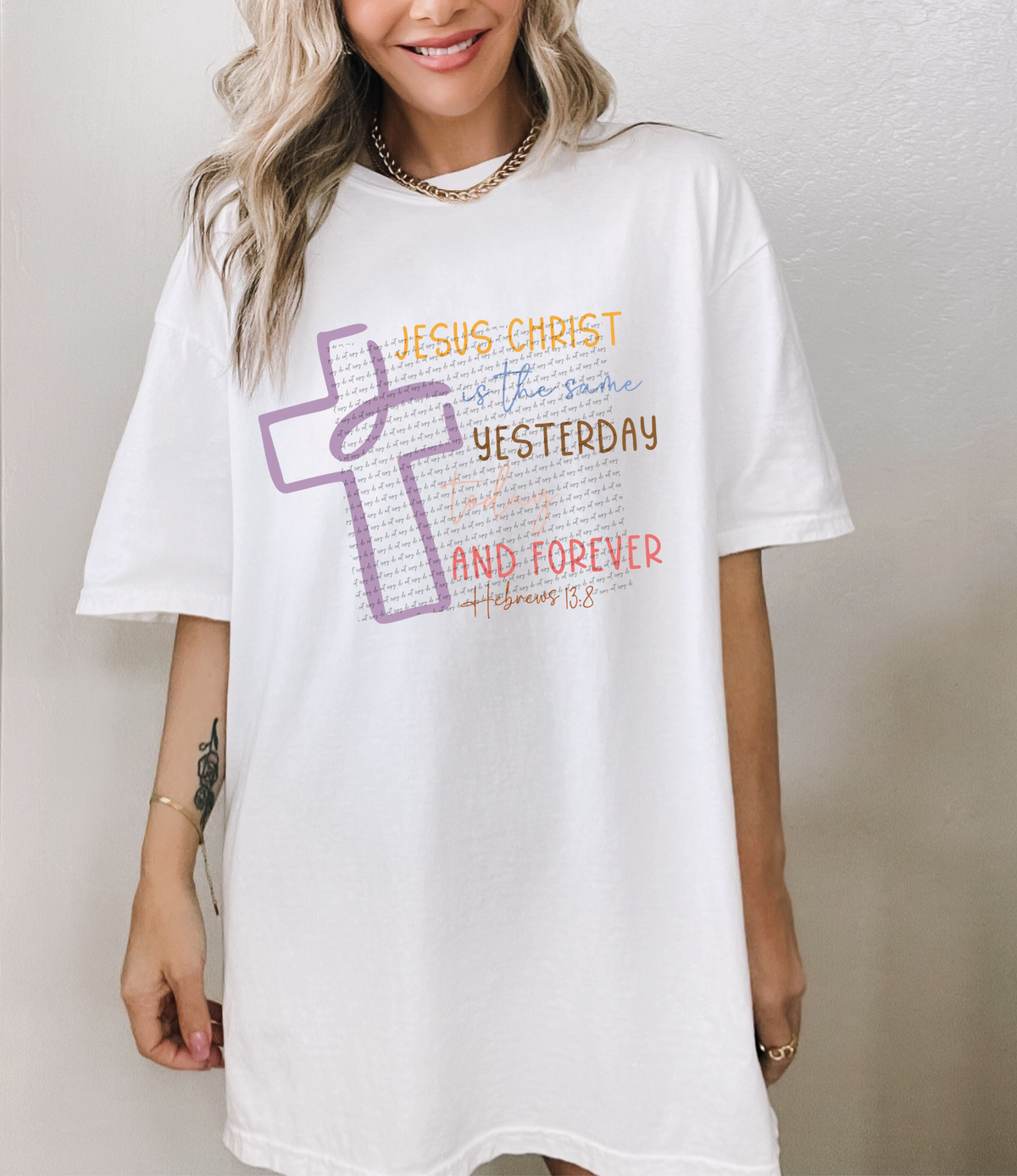 Jesus Christ Is The Same Yesterday Today And Forever 42362 DTF transfer