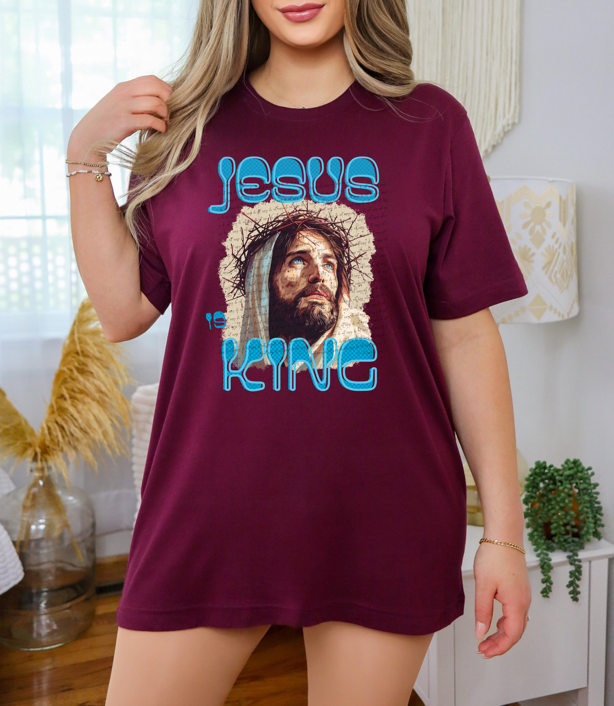 Jesus Is King Sparkle 59479 DTF transfer