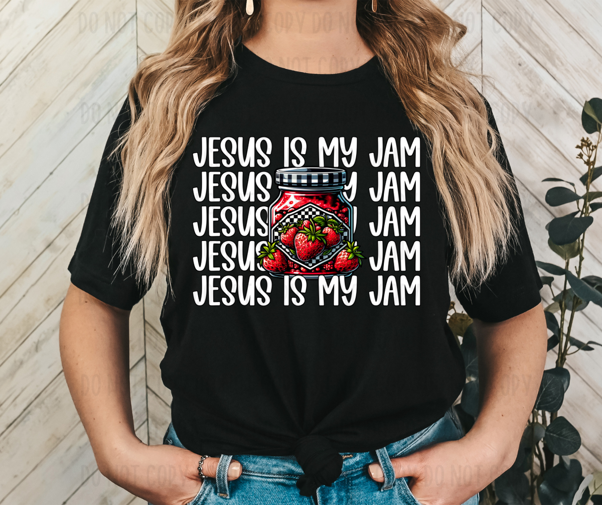 Jesus is my jam Strawberry (Canvista) DTF transfer