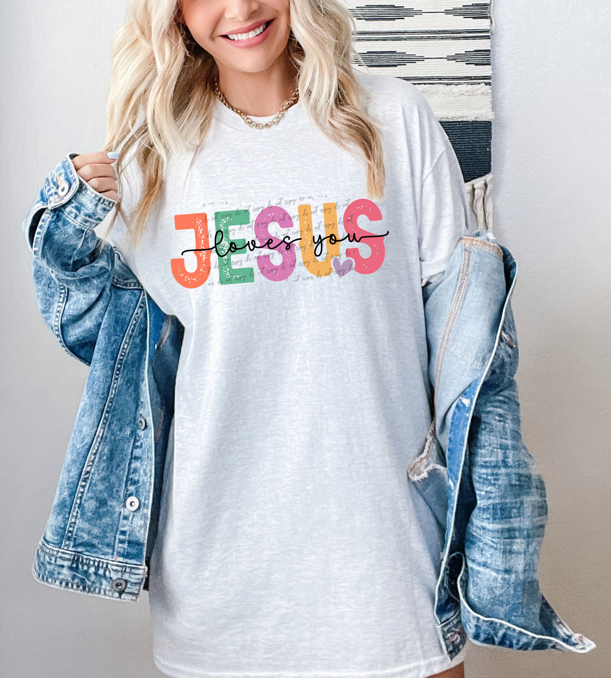 Jesus Loves You 42363 DTF transfer