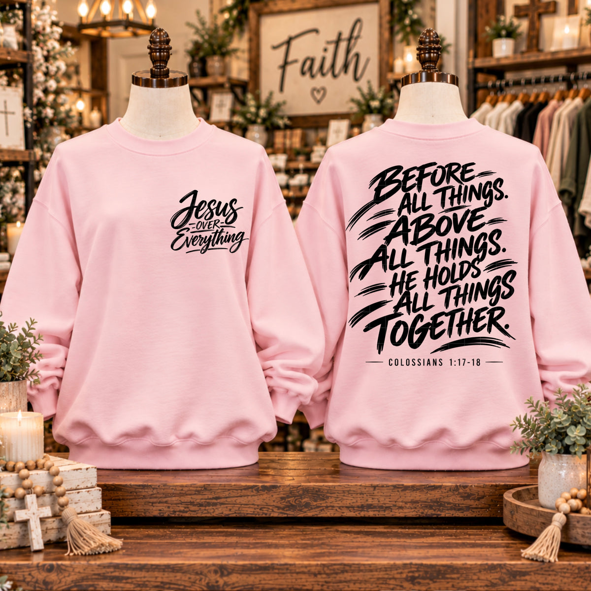 Before all things above all things BLACK (BACK ONLY) (SDD) DTF Transfer