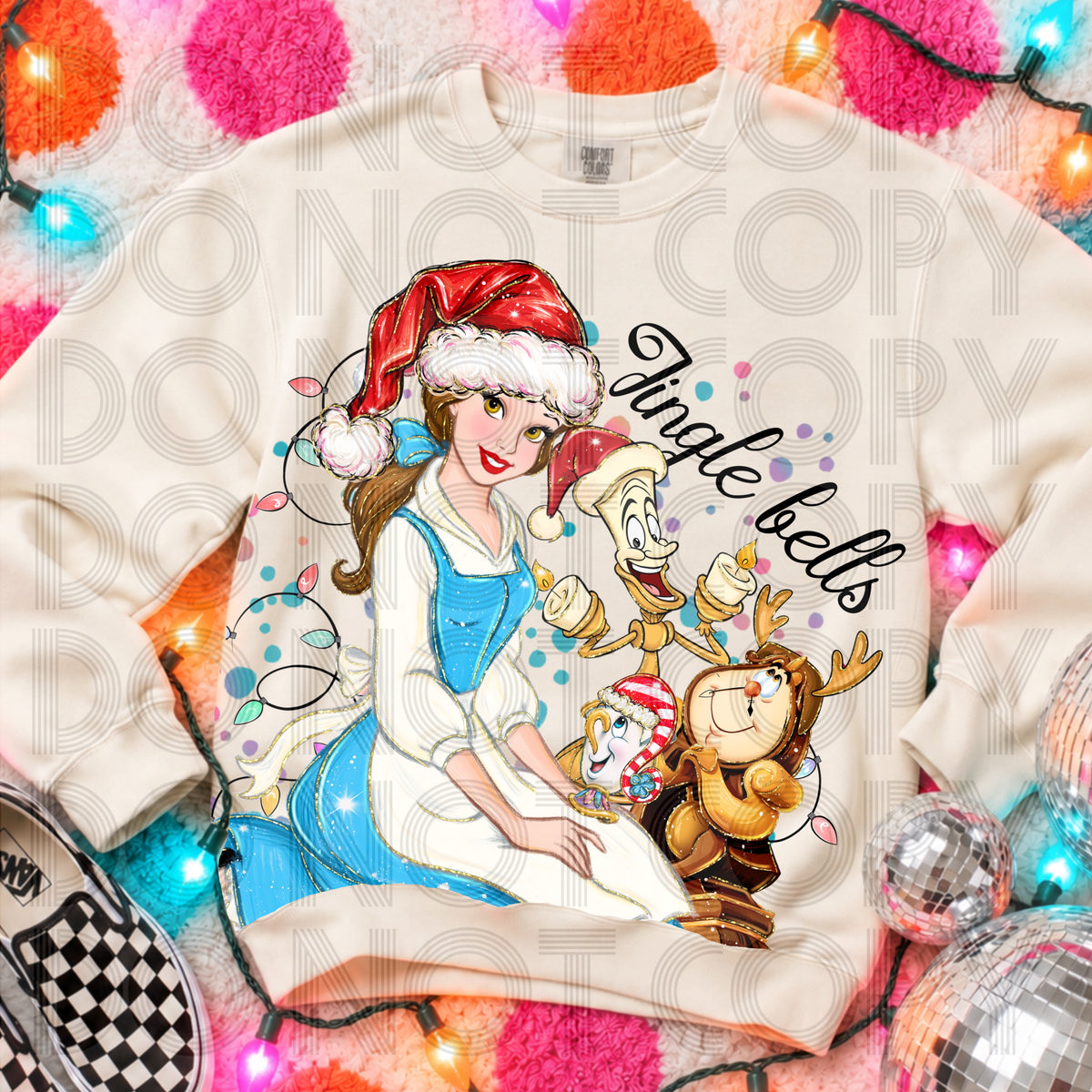 Jingle Bells Princess(Renewed) DTF Transfer