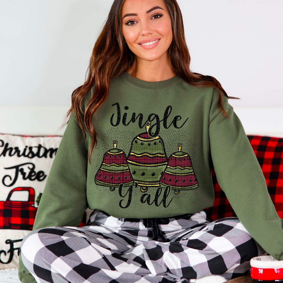 Jingle Y'all Trio Bells 104162 DTF transfer