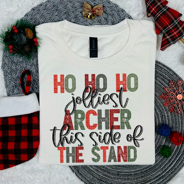 Ho Ho Ho Jolliest Archer This Side Of The Stand (SDD) DTF Transfer