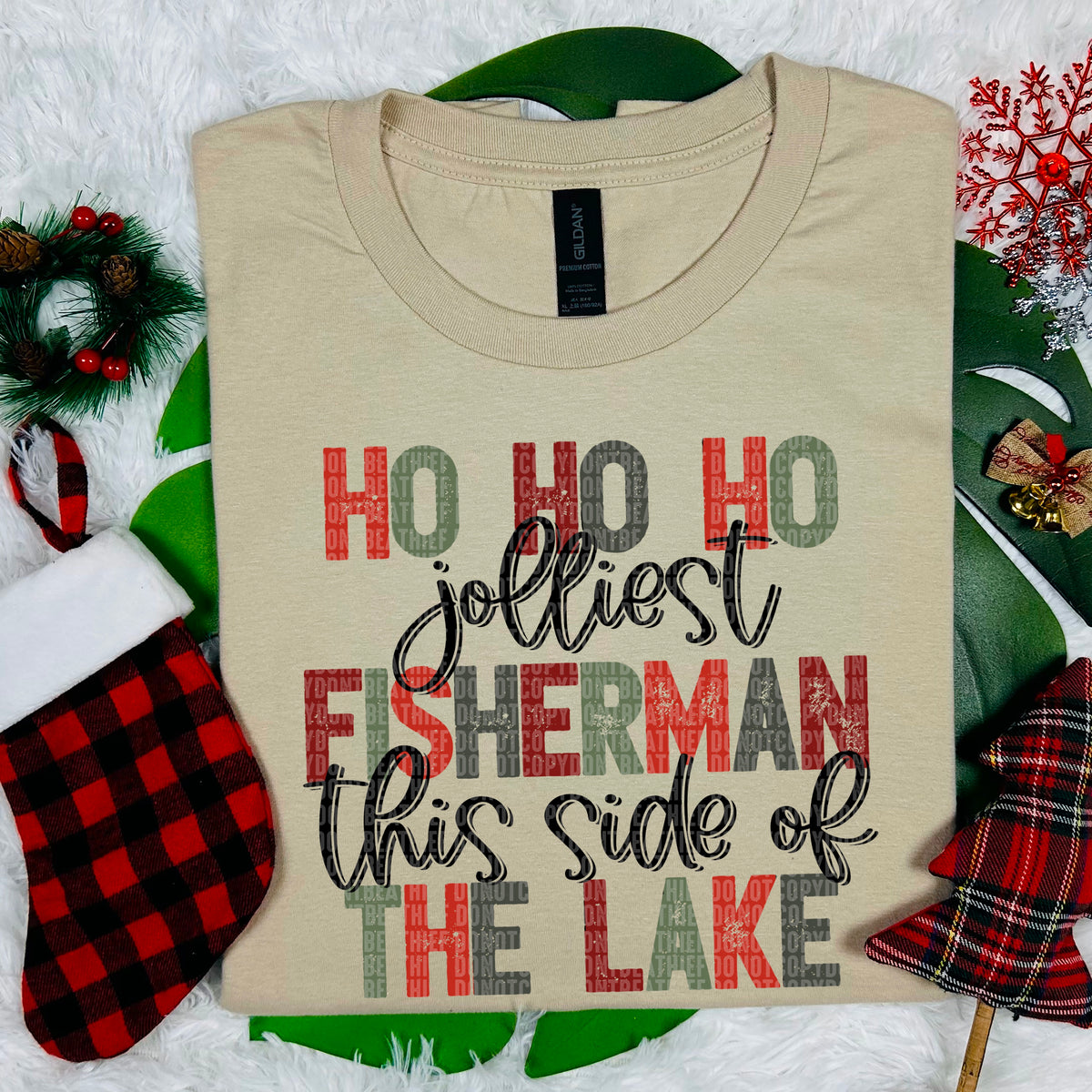 Ho Ho Ho Jolliest Fisherman This Side Of The Lake (SDD) DTF Transfer