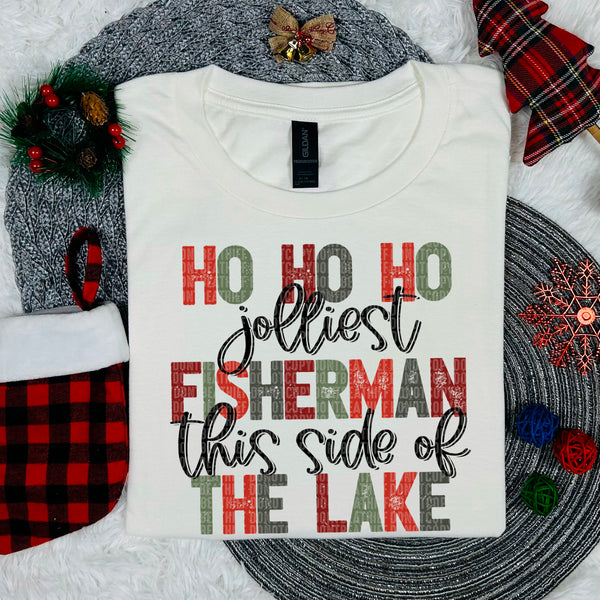 Ho Ho Ho Jolliest Fisherman This Side Of The Lake (SDD) DTF Transfer