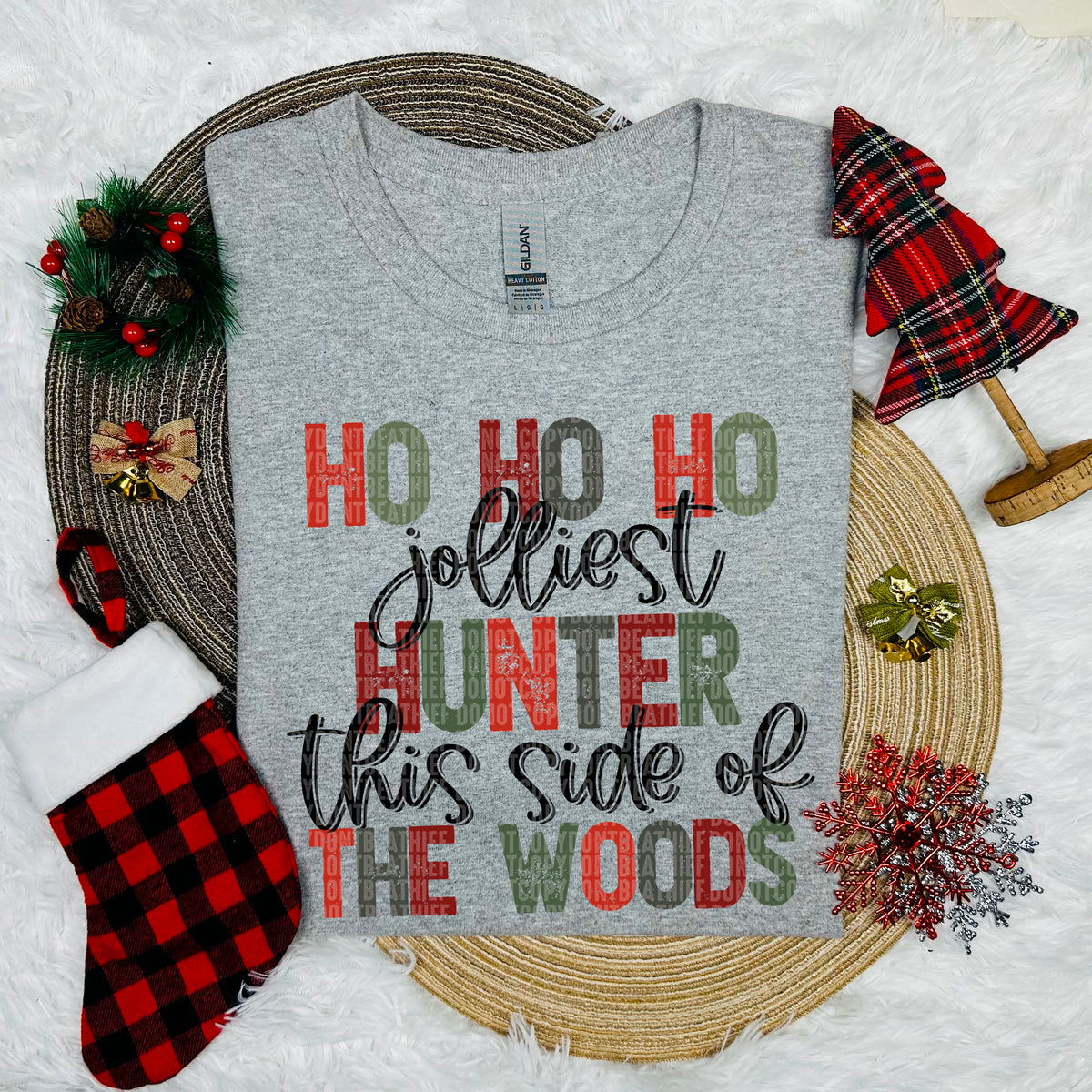 Ho Ho Ho Jolliest Hunter This Side Of The Woods (SDD) DTF Transfer