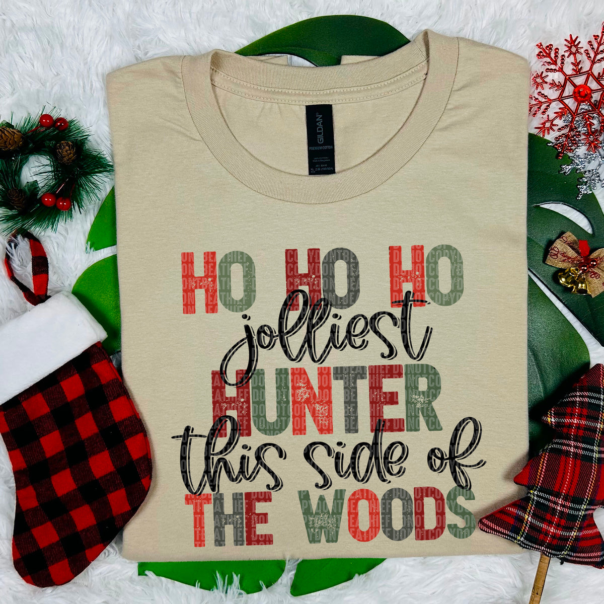 Ho Ho Ho Jolliest Hunter This Side Of The Woods (SDD) DTF Transfer