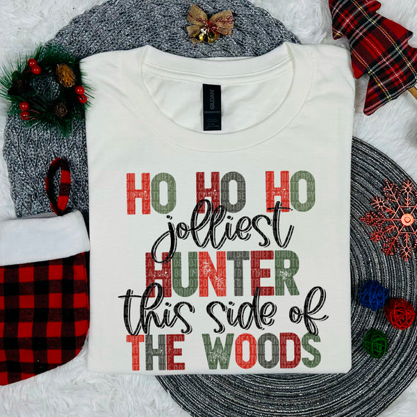 Ho Ho Ho Jolliest Hunter This Side Of The Woods (SDD) DTF Transfer