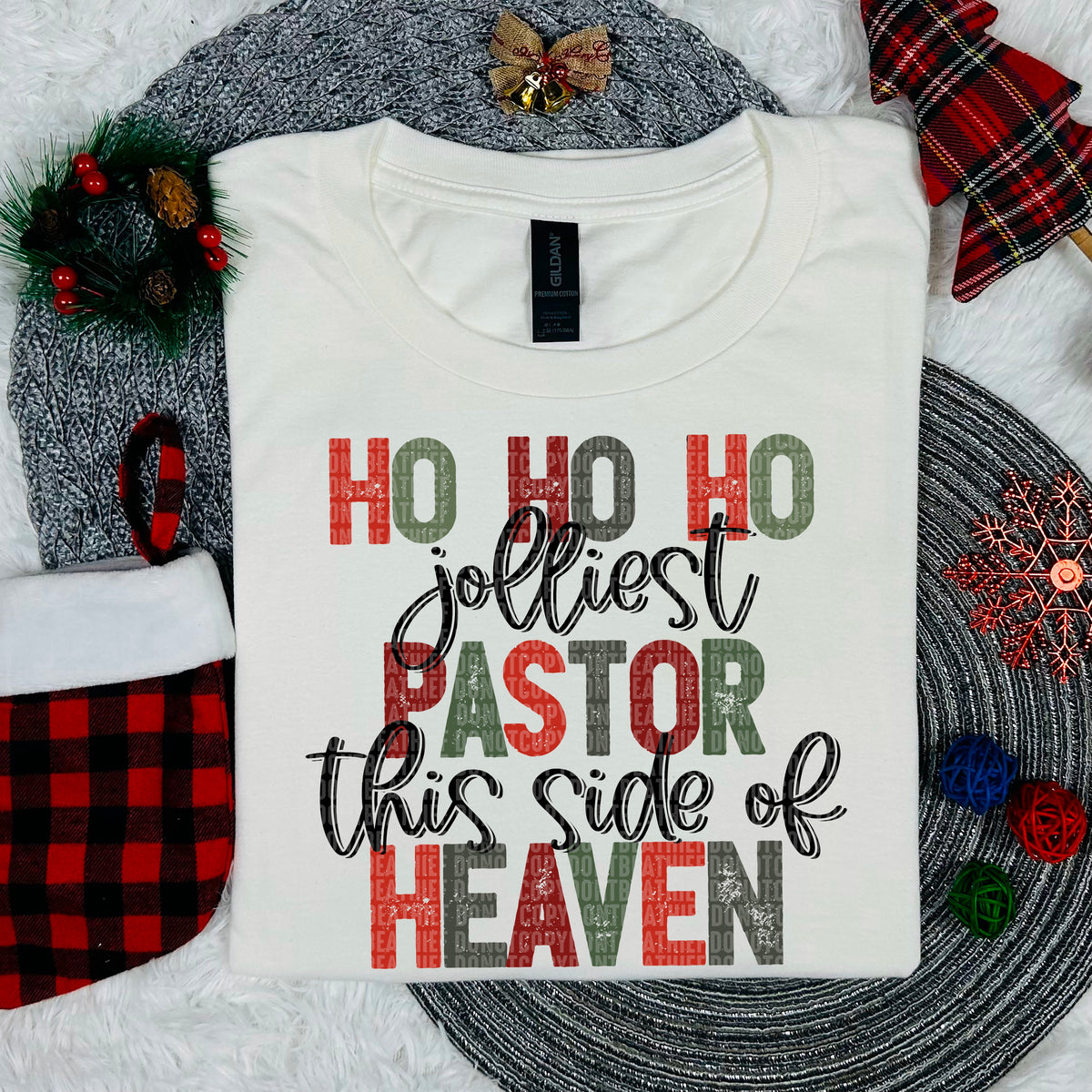 Ho Ho Ho Jolliest Pastor This Side Of Heaven (SDD) DTF Transfer