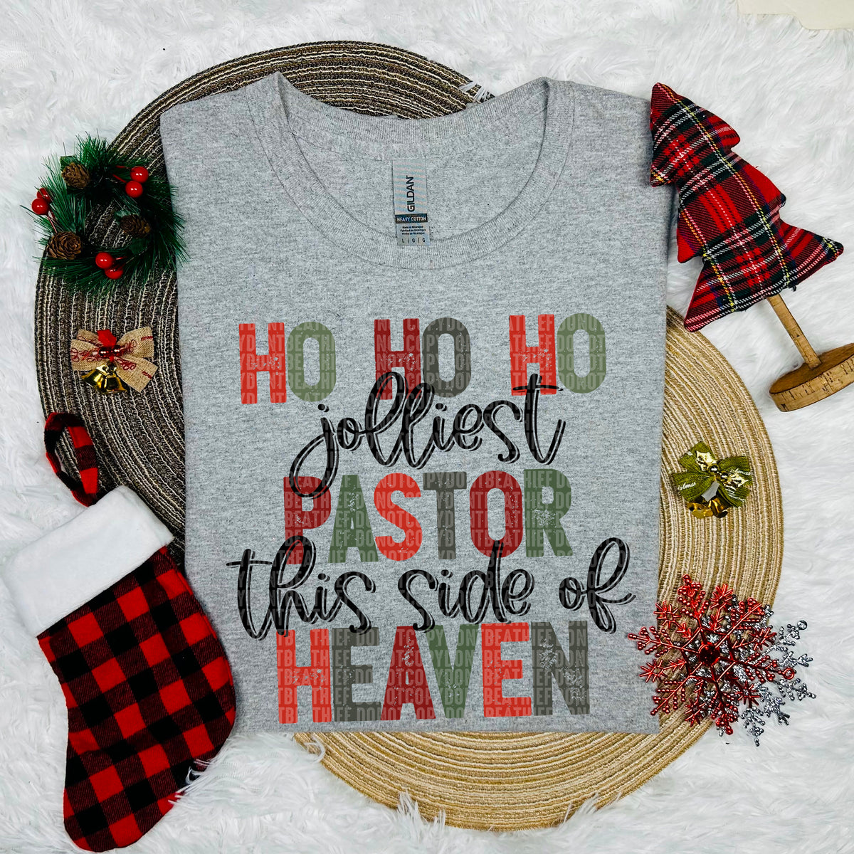 Ho Ho Ho Jolliest Pastor This Side Of Heaven (SDD) DTF Transfer