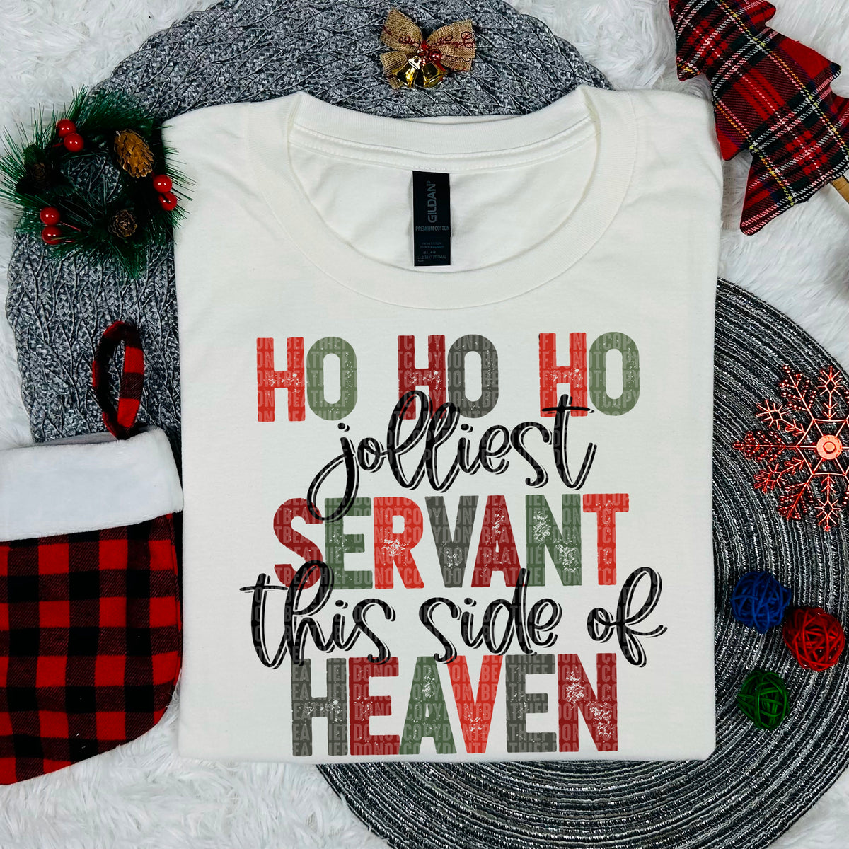 Ho Ho Ho Jolliest Servant This Side Of Heaven (SDD) DTF Transfer