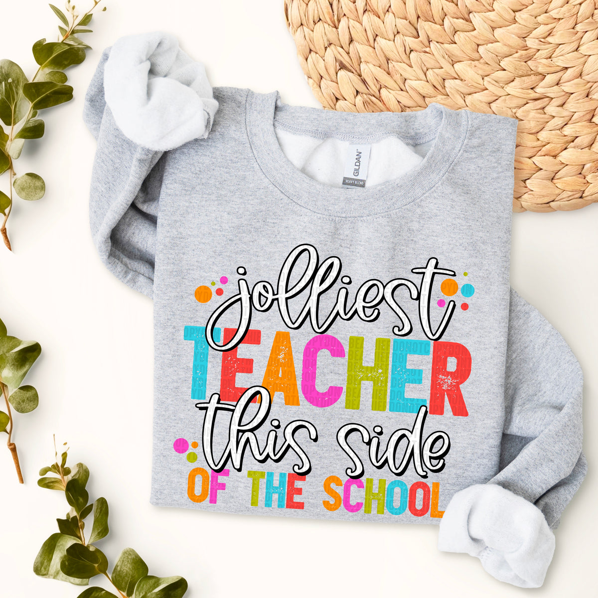 Jolliest Teacher This Side Of School (SDD) DTF Transfer