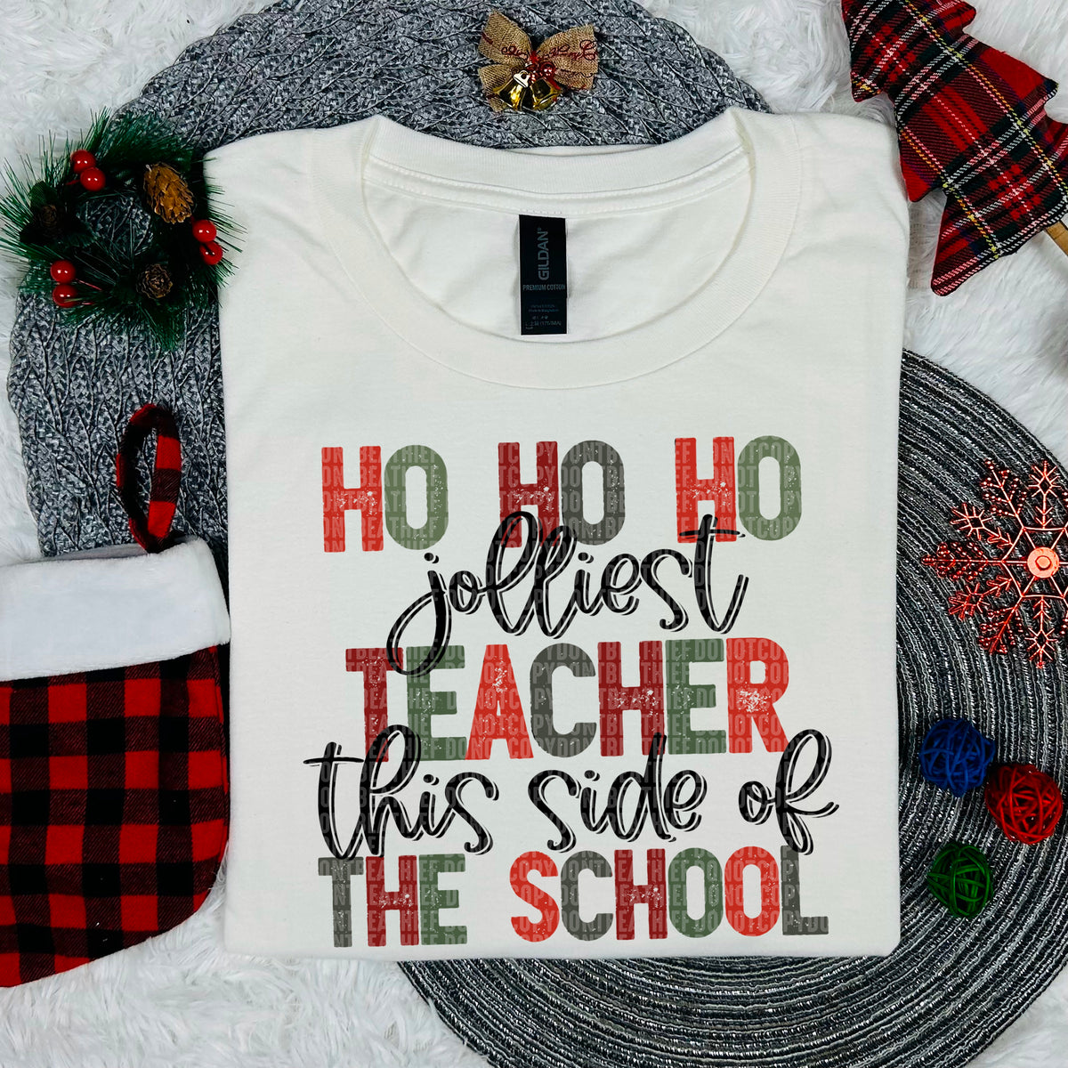 Ho Ho Ho Jolliest Teacher This Side Of The School (SDD) DTF Transfer