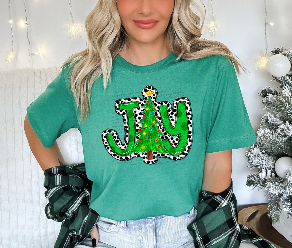 Joy Christmas Tree 66122 DTF transfer