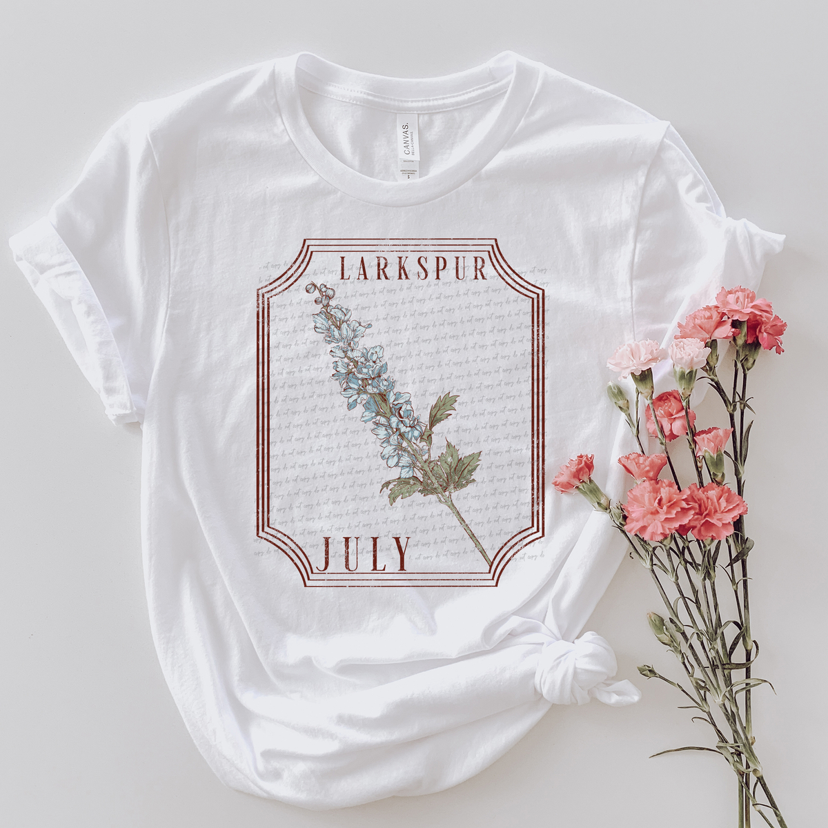 July Larkspur Grunge 86701 DTF Transfer