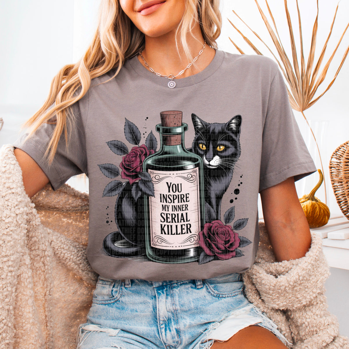 You Inspire My Inner Serial Killer Black Cat 104657 DTF transfer