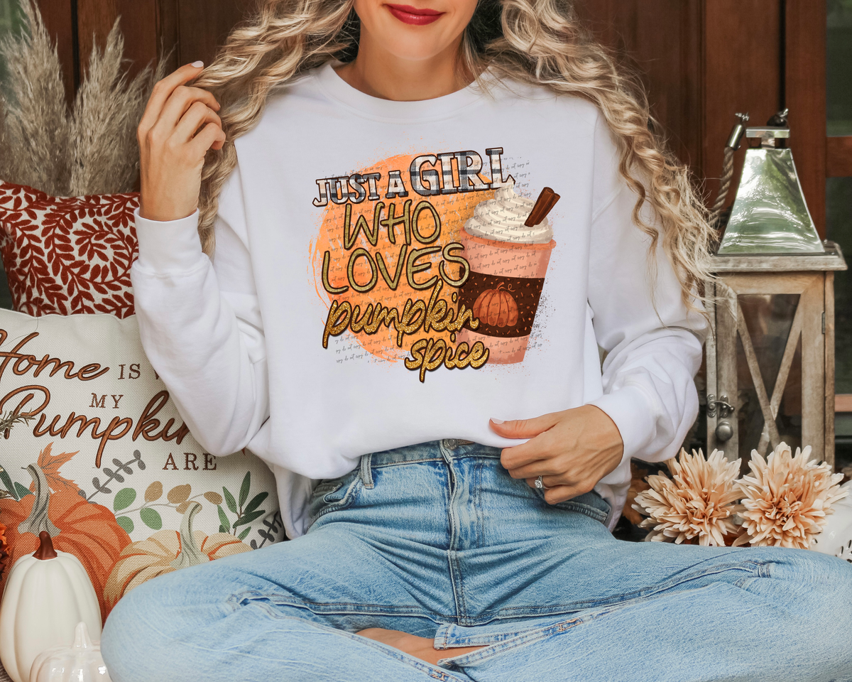 Just A Girl Who Loves Pumpkin Spice 51623 DTF transfer