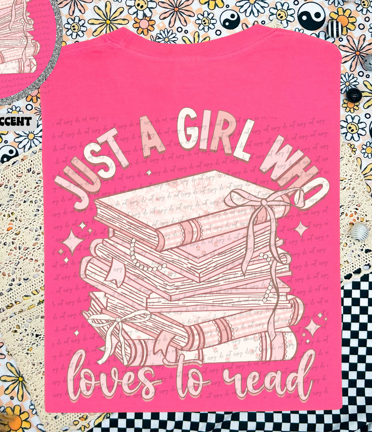 Just A Girl Who Loves To Read Books (Back Print) 86407 DTF Transfer
