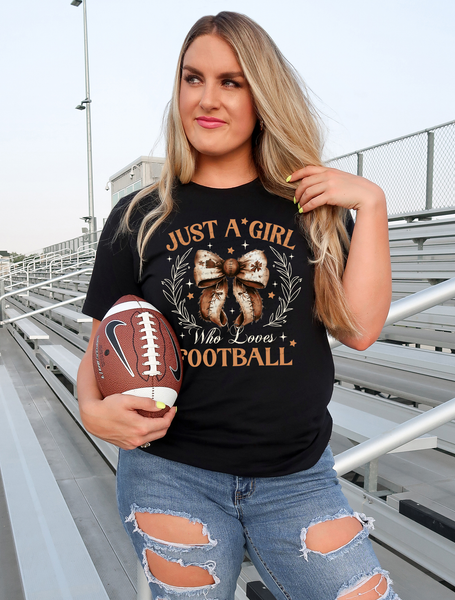 Just A Girl Who Loves Football 57048 DTF transfer