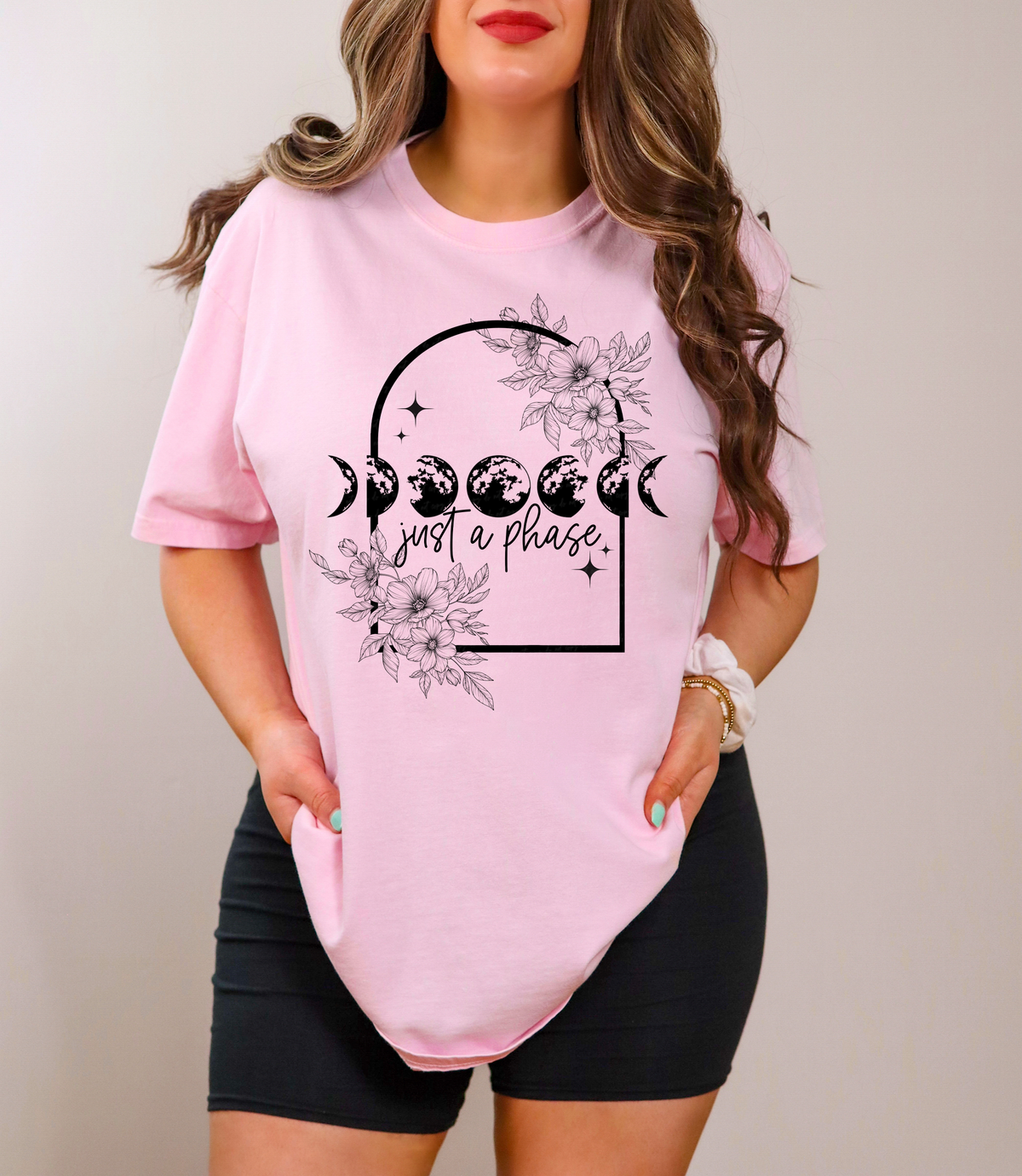 Just A Phase Moon Phase Floral 116836 DTF Transfer