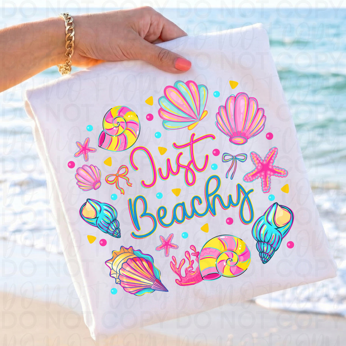 Just Beachy (shells and bows) (UAC) DTF Transfer