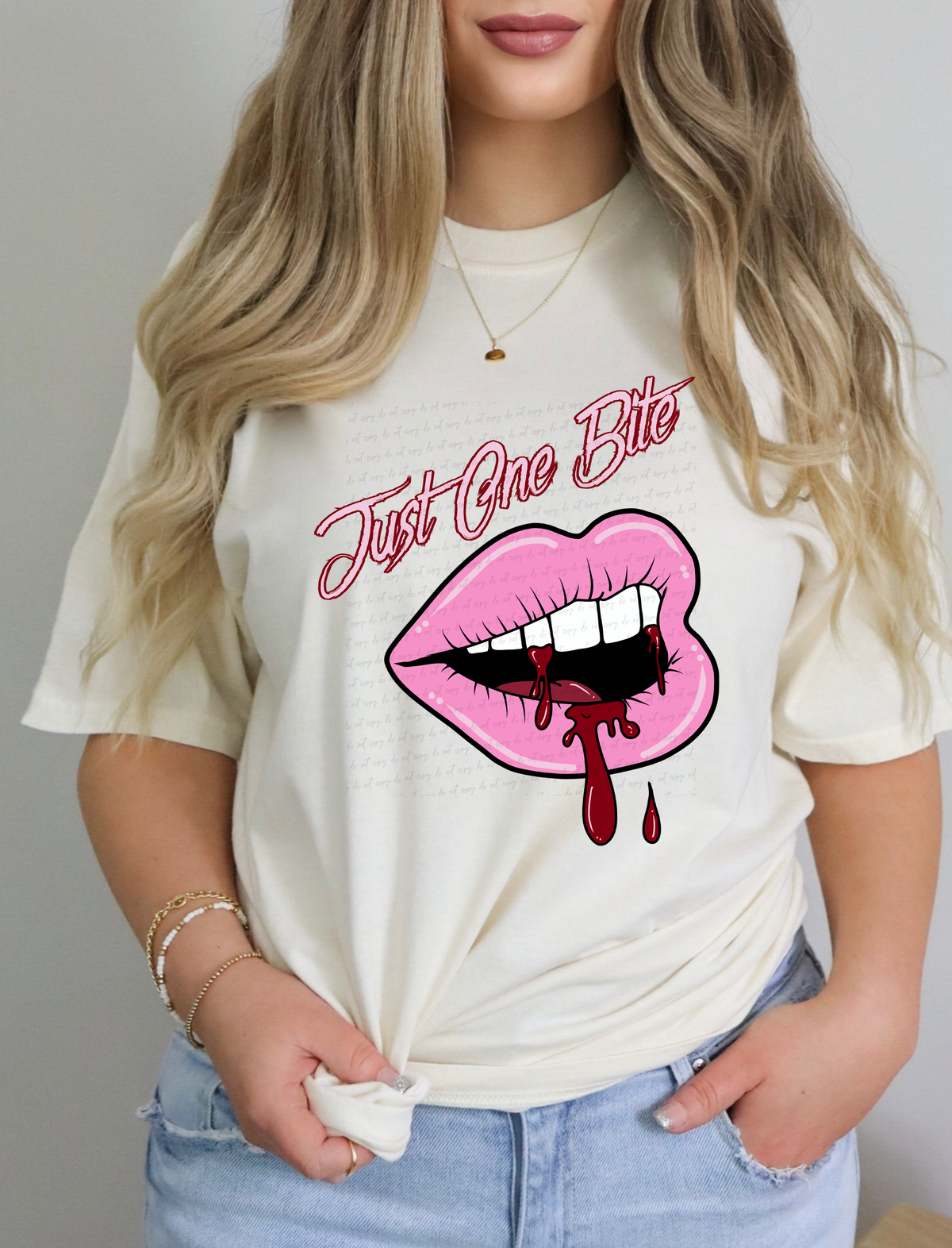 Just One Bite Drippy Lips 114838 DTF transfer