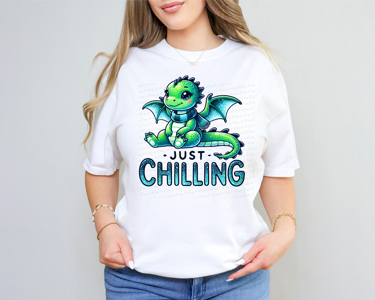 Just Chilling Dino 117768 DTF transfer