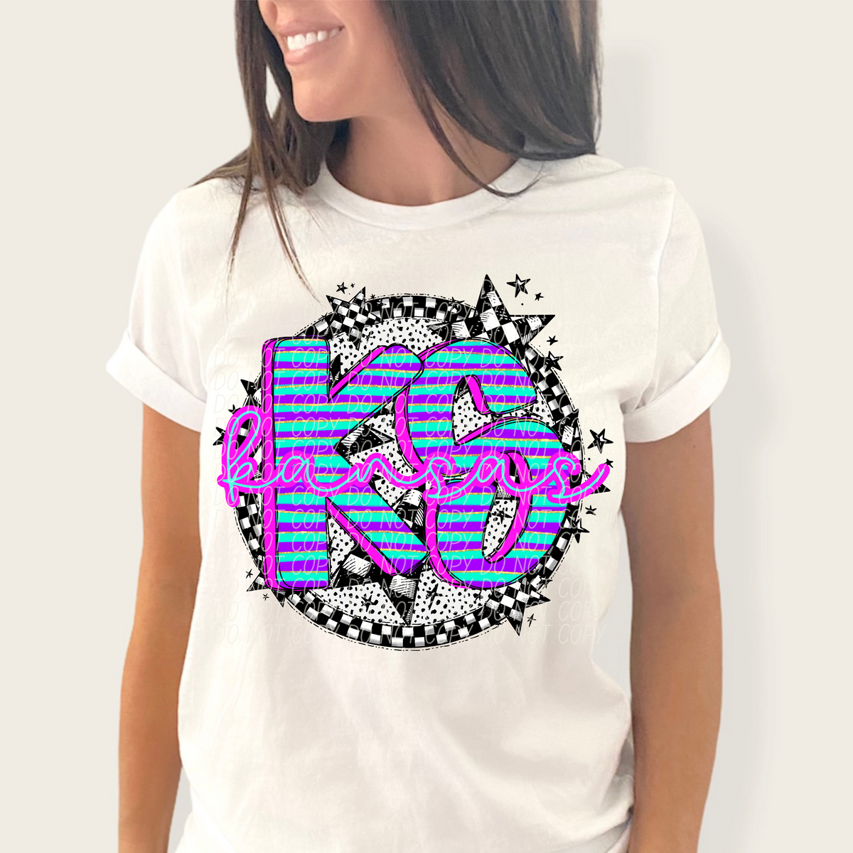 Dalmatian stripes circle states CITY DTF transfers