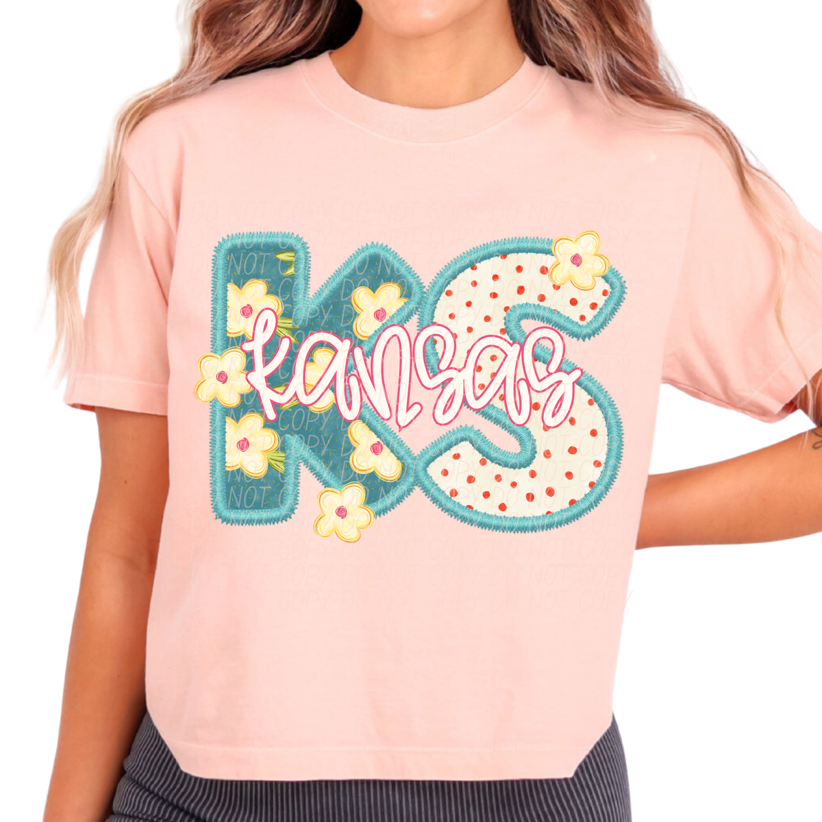 Kansas retro floral (City) DTF Transfer