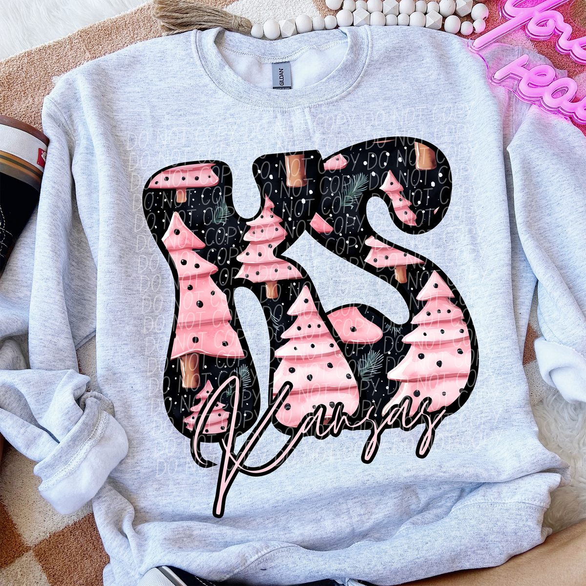 KS Kansas Christmas State 66219 DTF transfer