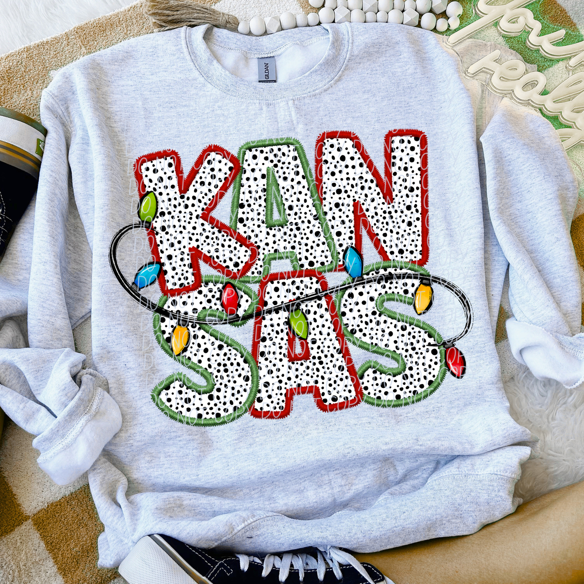 Kansas Christmas Lights (City) DTF Transfer