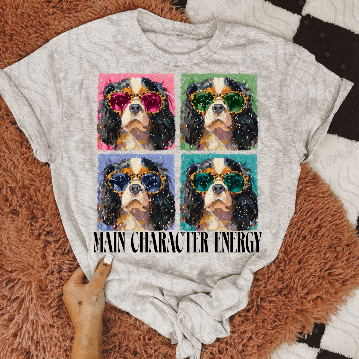 KC Spaniel Retro Vibe Main Character Energy 108320 DTF transfer