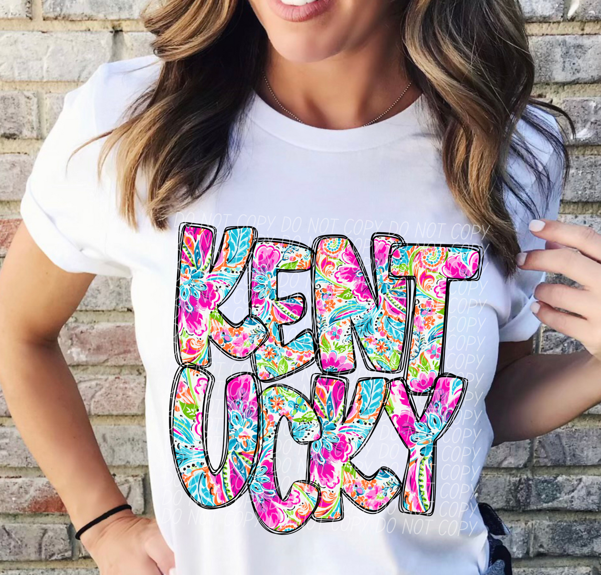 Kentucky floral STACKED CITY DTF transfer