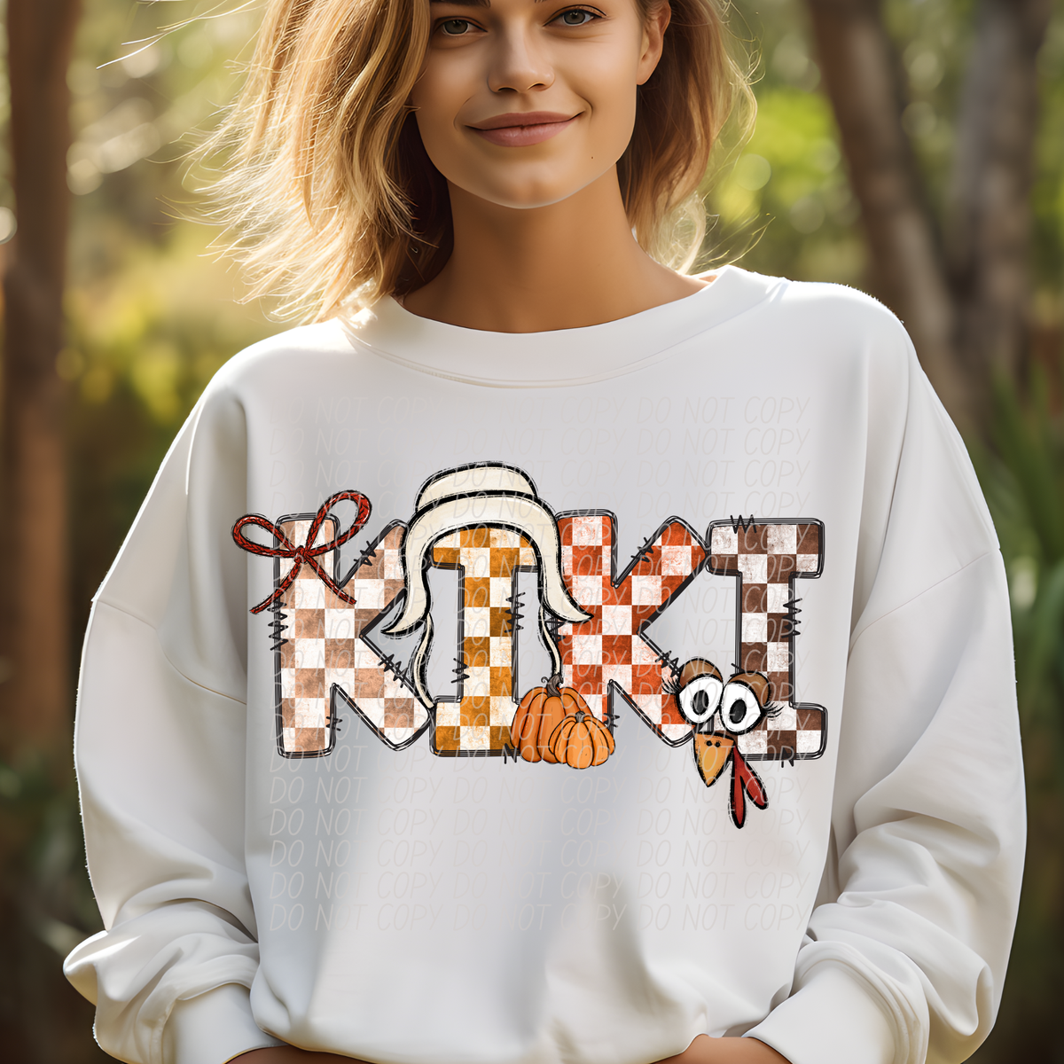 Kiki Fall Picnic Pattern (City) DTF transfer