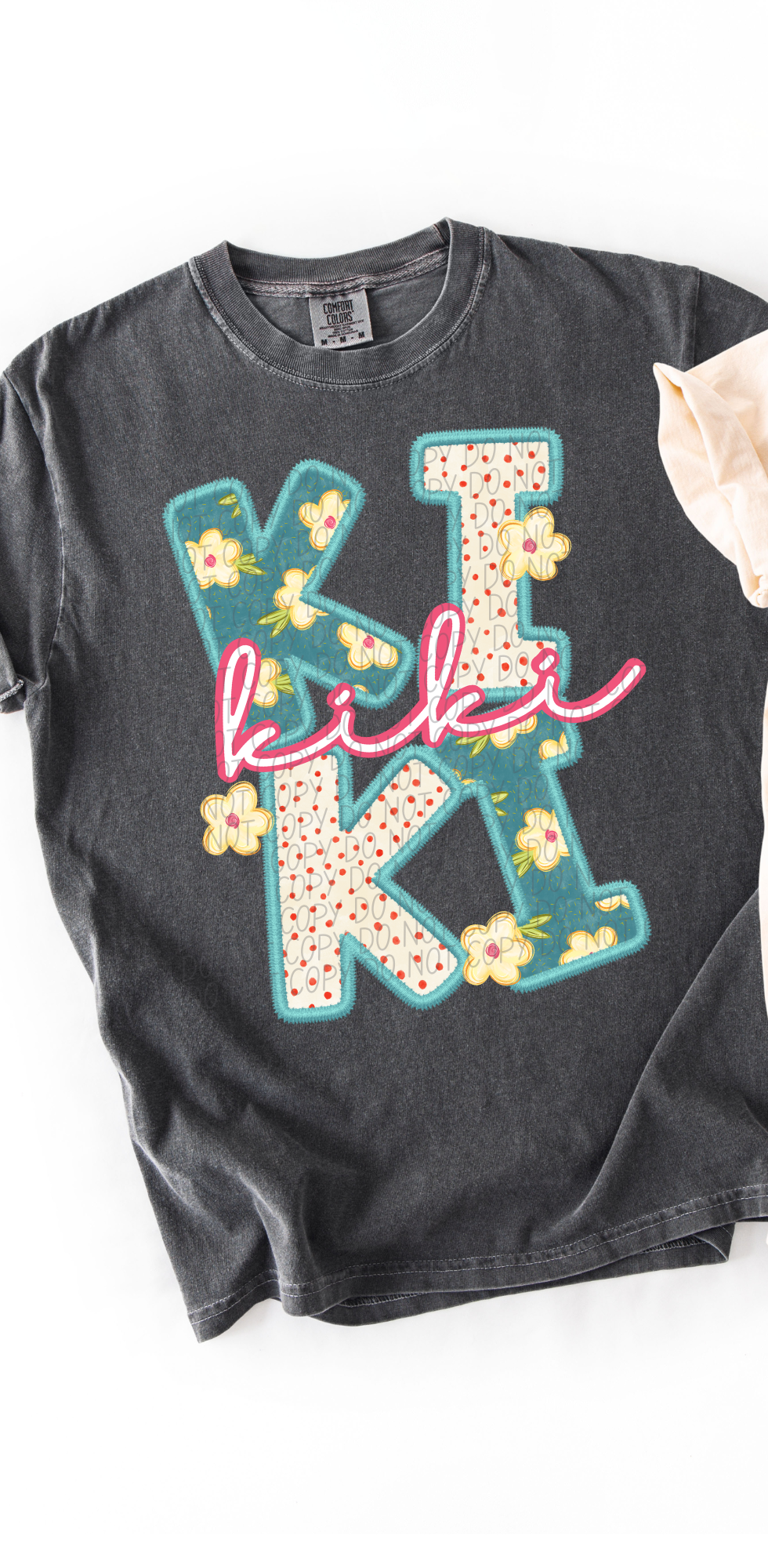 Kiki Vintage Name with Pink Font (City) DTF Transfer