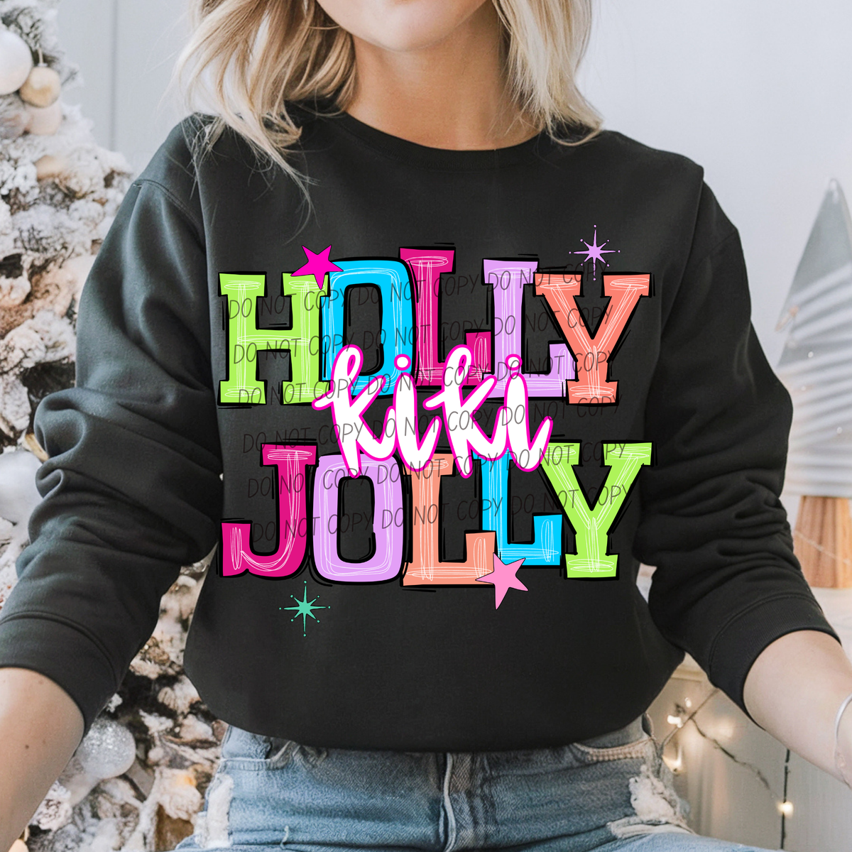 kiki holly jolly names (city) DTF Transfer