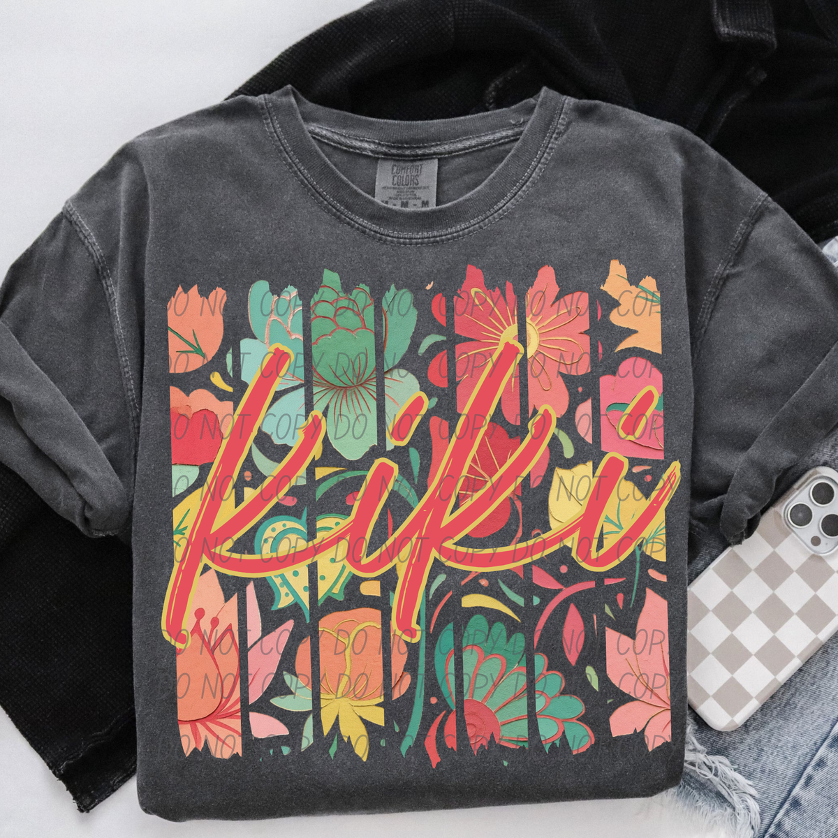 Kiki Boho floral names (City) DTF Transfer