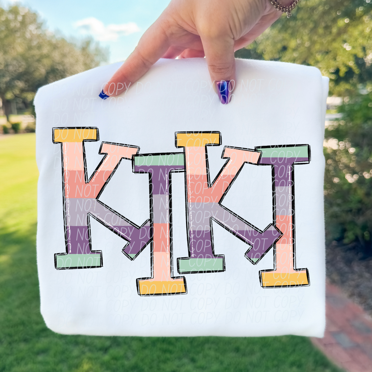 Kiki pastel strips (City) DTF Transfer