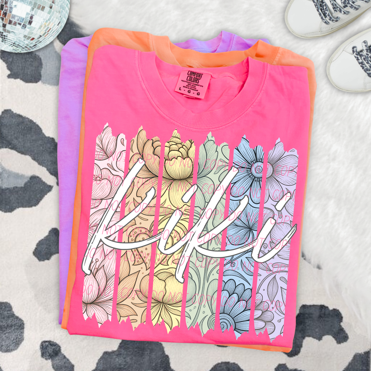 Kiki rainbow floral (City) DTF Transfer