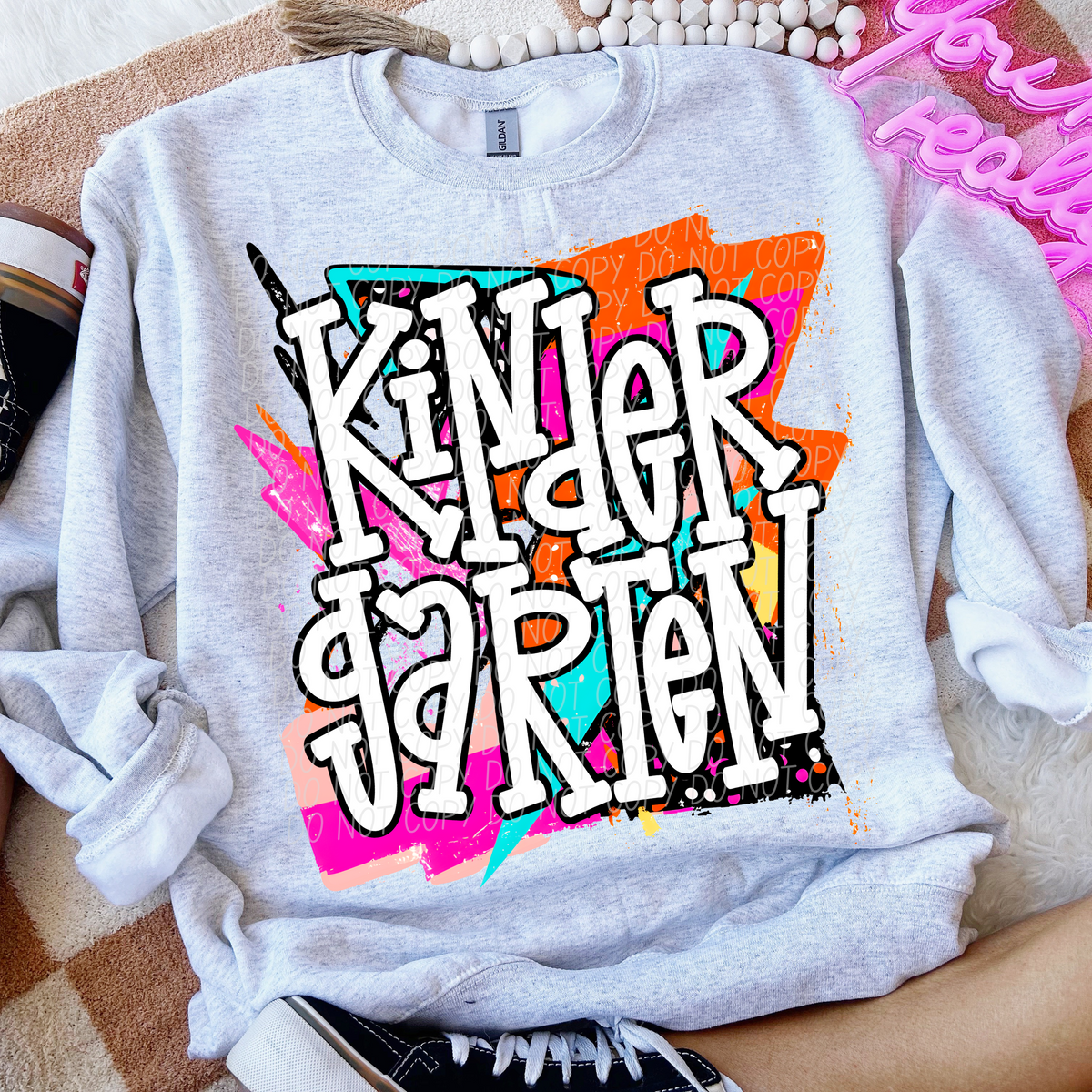 Kindergarten Bright Retro (CITY) DTF transfer