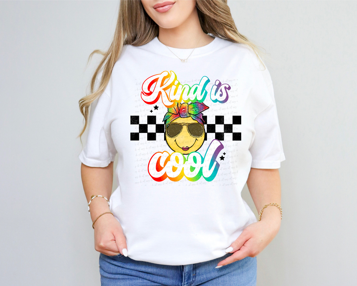Kind Is Cool Bun Smiley Face 116483 DTF Transfer