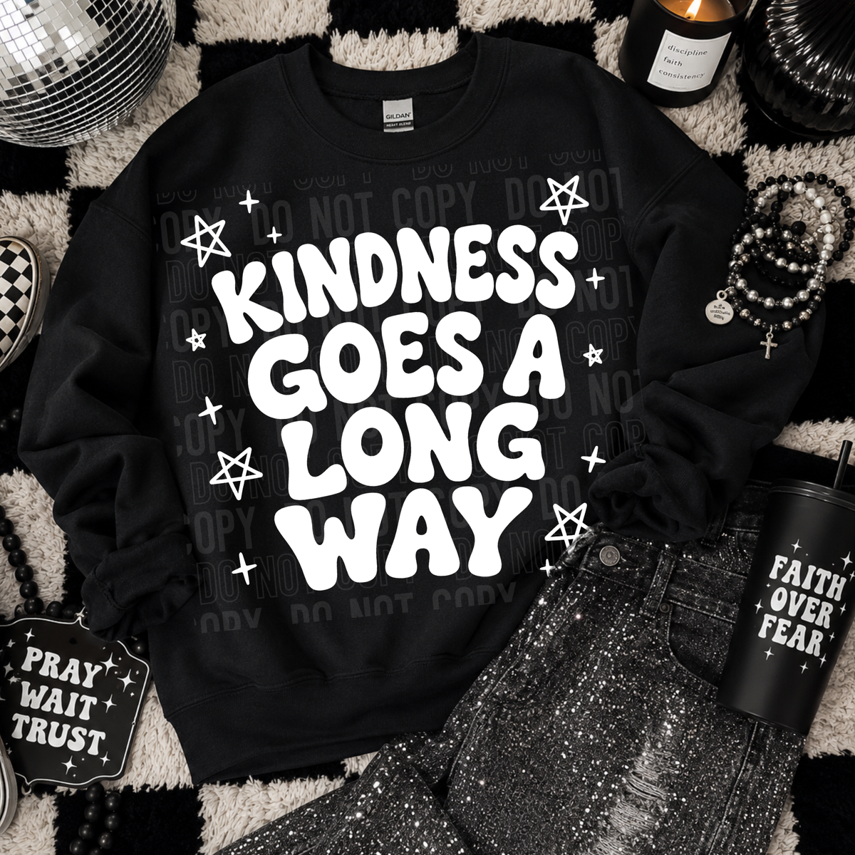 Kindness goes a long way WHITE (SBB) DTF Transfer